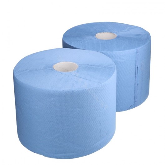 Papier essuie-tout, - 2 ply - 360m x 22.5cm, bleu (=2 rlx)